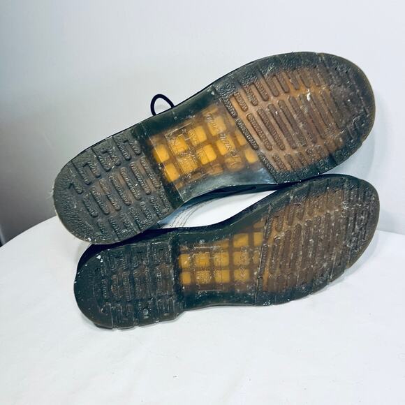 Dr. Martens Boots Pascal White Leather Lace Up Ankle Distressed Combat Grunge 9 - Picture 7 of 8